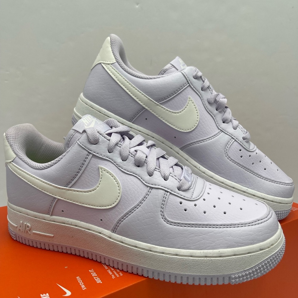 Nike Light Purple with White Accents WMNS AIR FORCE 1 07 NN Platform Sneakers - Picture 5 of 16